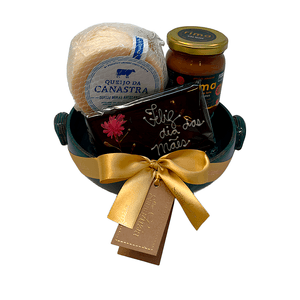 Cesta Presente Dia das Mães Queijo, Chocolate e Geleia - 4 itens