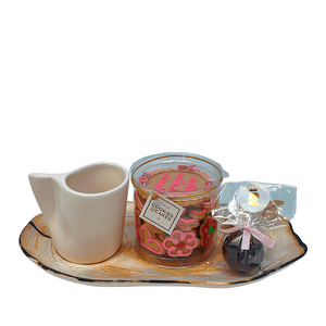 Cesta Presente Dia das Mães Kit Chá e Biscoitos - 3 itens