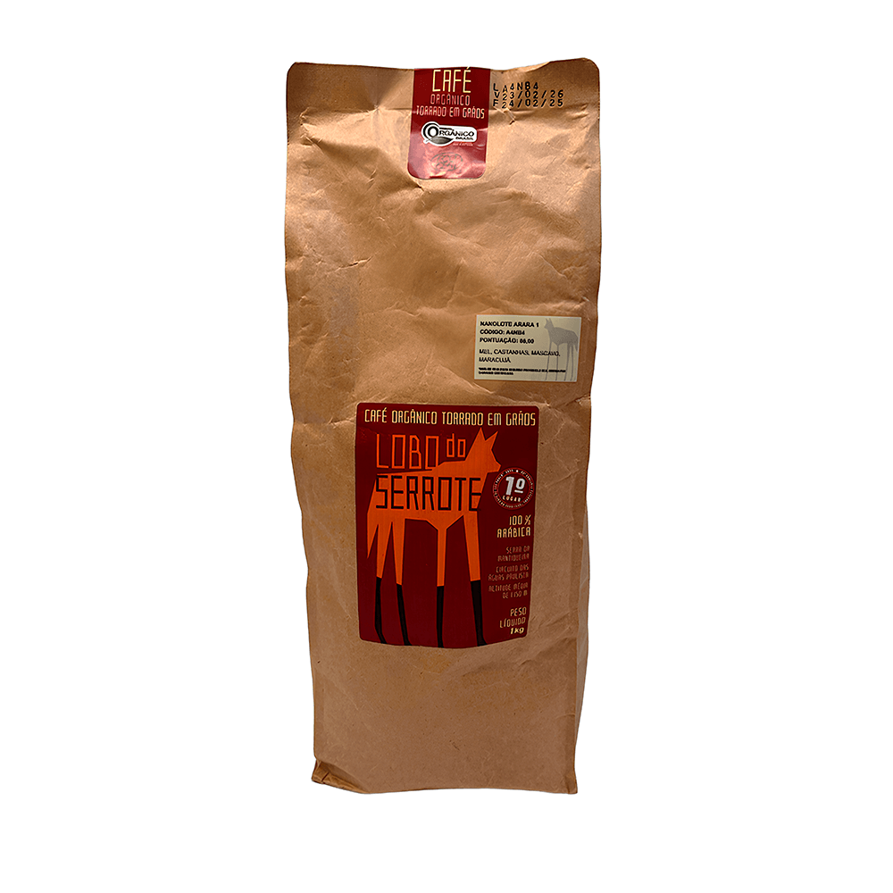 Café Lobo do Serrote Orgânico Arara 1 em Grãos – 1kg