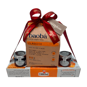 Cesta Presente Café Baobá e Biscoitos - 3 itens
