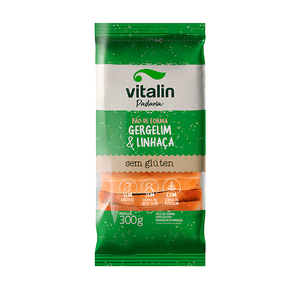Pão de Forma Sem Glúten Gergelim e Linhaça Vitalin – 300g