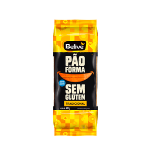 Pão de Forma Sem Glúten Sem Lactose Sem Leite Tradicional Belive – 400g