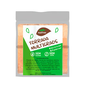 Torrada Multigrãos Sem Glúten e Sem Leite Nutfree – 100g