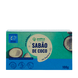 Sabão de Coco em Barra sem Fragrância Positiv.a – 100g