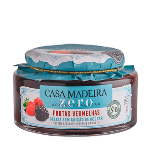Geleia Zero Adição de Açúcar de Frutas Vermelhas Casa Madeira – 220g
