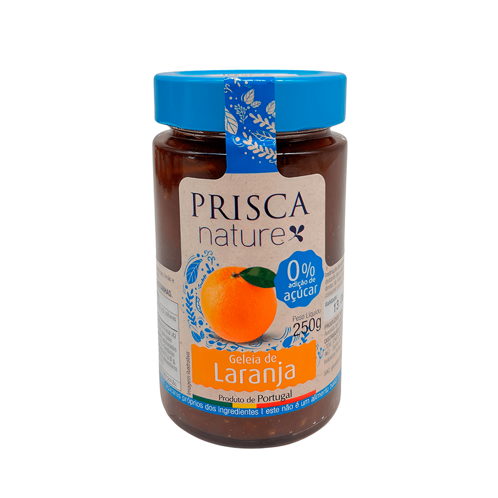 Geleia de Laranja Nature 0% Adição de Açúcar Prisca – 250g - Casa