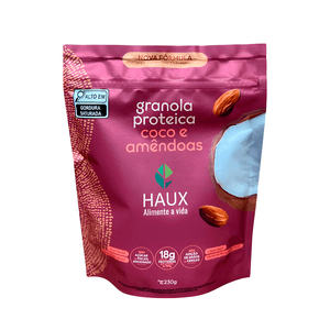 Granola Proteica Coco e Amêndoas Haux – 230g