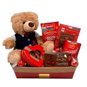 Cesta Presente Dia dos Namorados Seleção Chocolates II - 7 itens