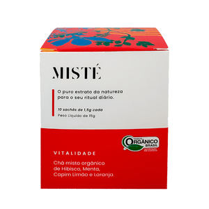 Chá Misto Orgânico Vitalidade Misté – 10 sachês