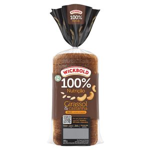 Pão 100% Nutrição Girassol e Castanha Wickbold – 350g