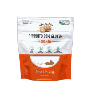Biscoito de Laranja Sem Glúten Pão do Céu - 70g
