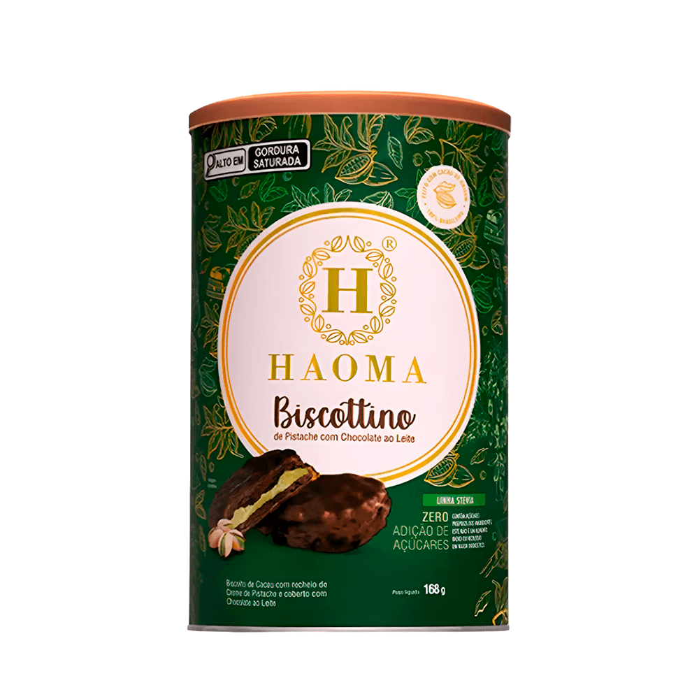 Biscottino Pistache com Chocolate ao Leite Haoma – 168g - Casa