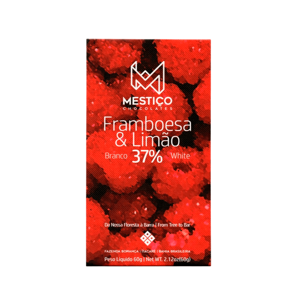 VAZチョコ Chocolate Mestiço Framboesa Limão 37% Cacau – 60g - Casa Santa Luzia