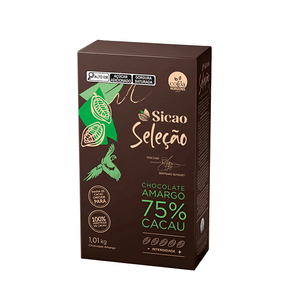 Chocolate Amargo 75% Cacau Seleção Sicao – 1,01kg