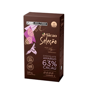 Chocolate Amargo 63% Cacau Seleção Sicao  – 1,01kg