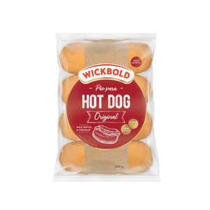 Pão Hot Dog Wickbold  4 Unidades – 200g