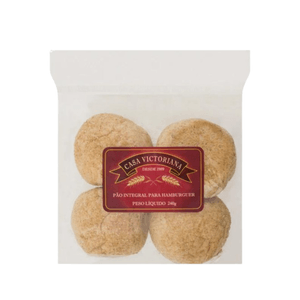 Pão de Hambúrguer Integral Casa Victoriana – 240g