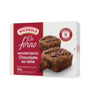 Brownie Mini Chocolate ao Leite Pack Wickbold – 150g