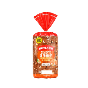 Pão de Forma Semente de Abóbora, Linhaça Dourada e Cenoura Nutrella - 350g