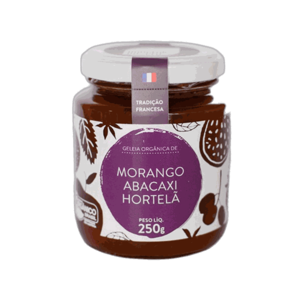 Geleia Morango Abacaxi e Hortelã Orgânica Doceur do Céu – 250g