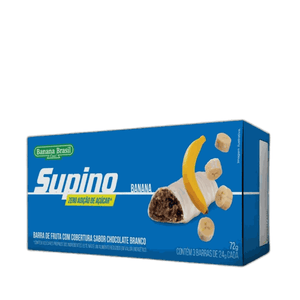 Barra de Frutas com Chocolate Branco Supino Banana Brasil – 72g
