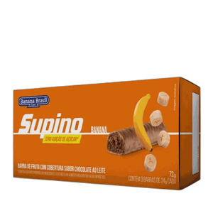 Barra de Frutas e Chocolate ao Leite Supino  Banana Brasil – 72g