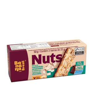 Barra Frutas Nuts Coco e Chocolate  Banana Brasil  - 50g