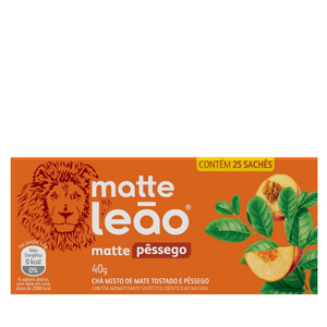 Chá Pêssego Matte Leão – 25 sachês