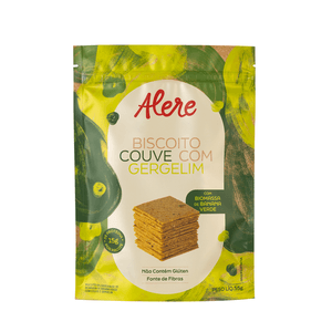 Biscoito Couve Gergelim Vegano Sem Glúten Alere – 55g