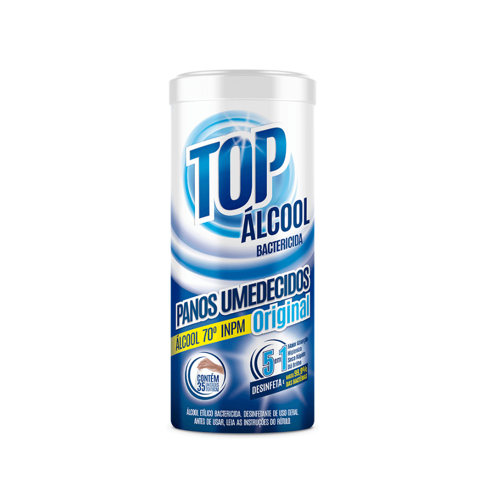 Panos Umedecidos Álcool Tradicional Top – 35un