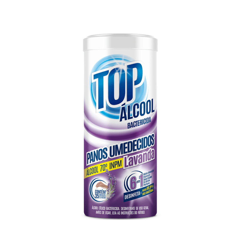 Panos Umedecidos Álcool Lavanda Top – 35un