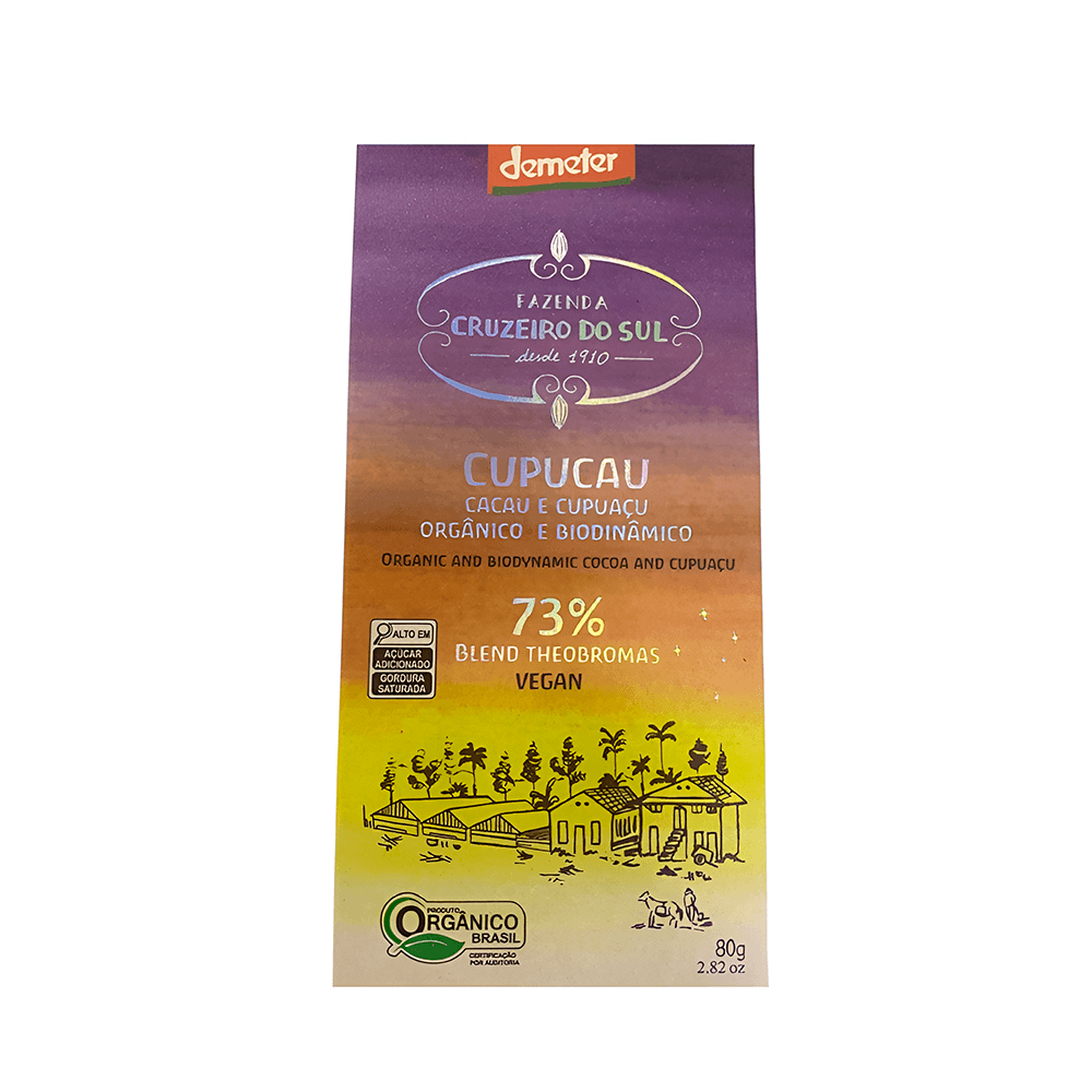 Chocolate Demeter 73% Cacau com Cupuaçu  Cruzeiro do Sul – 80g