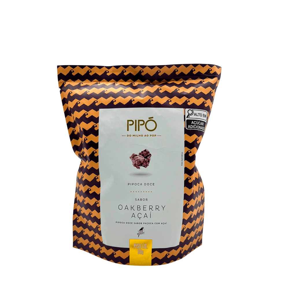 Pipoca Gourmet Sabor Oakberry Açaí Pipó – 80g - Casa Santa Luzia