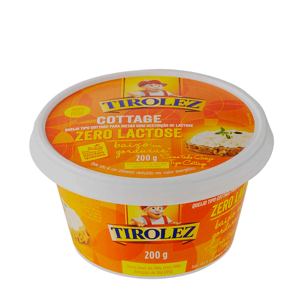 Queijo Cottage Sem Lactose Tirolez - 200g - Casa Santa Luzia