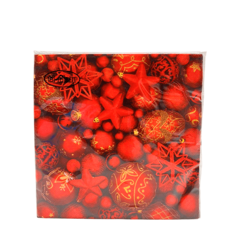 Guardanapo Bolas Natalinas Vermelho Ti-Flair – 33x33cm