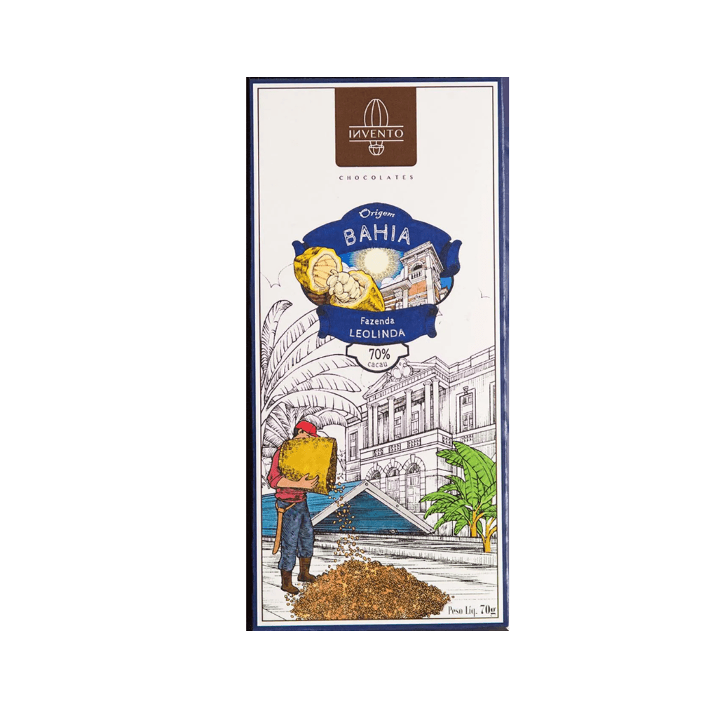 Chocolate Invento 70% Cacau Fazenda Leolinda - 70g - Casa Santa Luzia