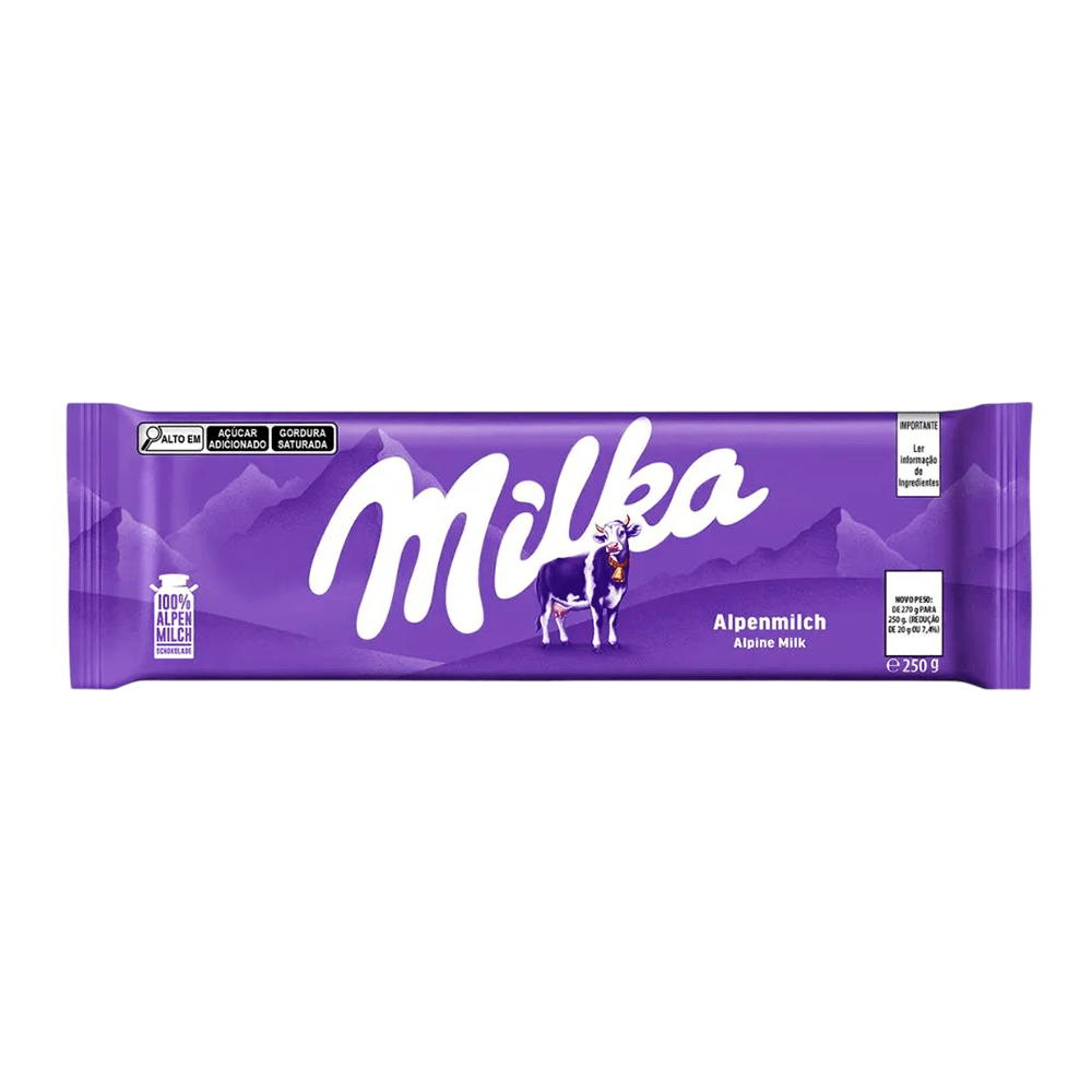 Chocolate Alpine Milk Milka – 250g - Casa Santa Luzia