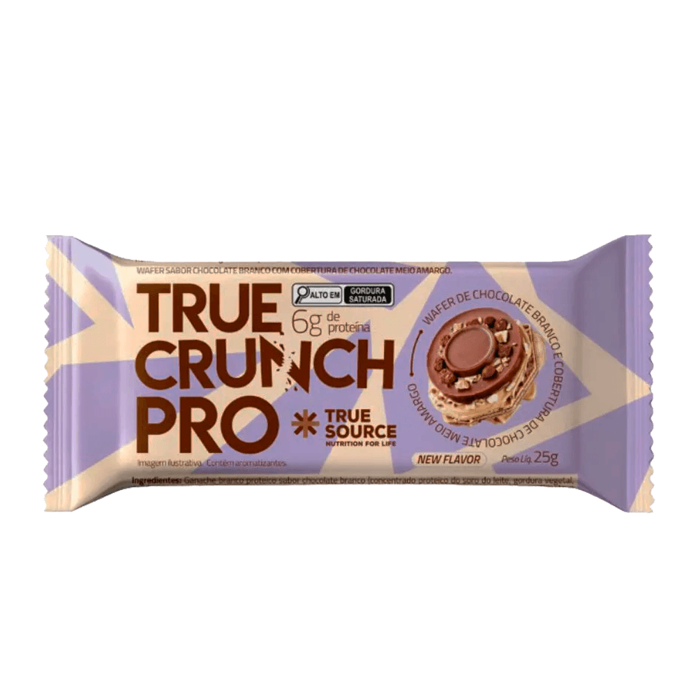 Wafer Crunch Chocolate Meio Amargo Sem Açúcar True - 25g - Casa