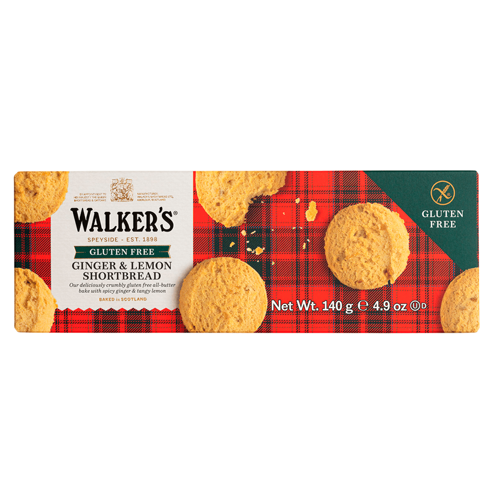 Biscoito Amanteigado Limão e Gengibre Sem Glúten Walkers - 140g