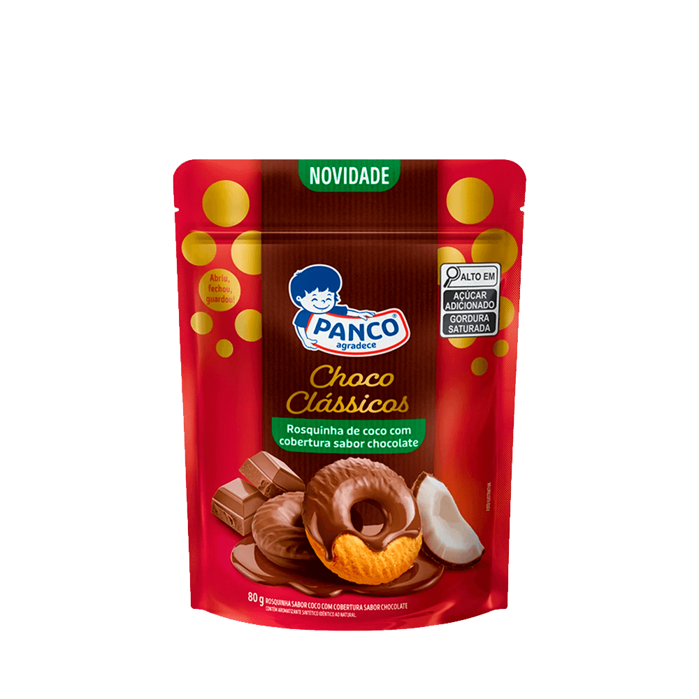 Rosquinha Coco Cobertura Chocolate Panco – 80g