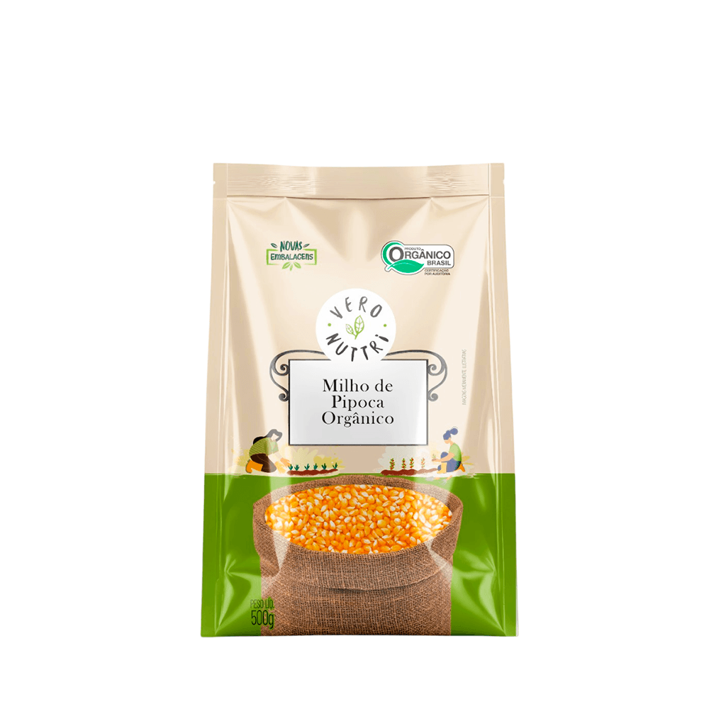 Milho para Pipoca Orgânico Vero Nuttri – 500g