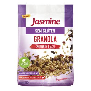 Granola Sem Glúten Cranberries e Açaí Jasmine 250g