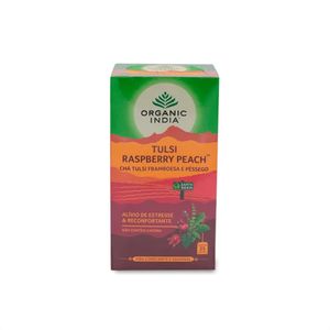 Chá Tulsi Framboesa e Pêssego Organic Índia 25 Sachês