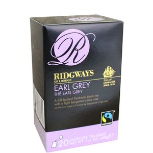 Chá Earl Grey em sachê Ridgways