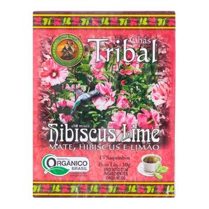 Chá Orgânico de Erva Mate com Hibiscus e Limão Tribal 30g