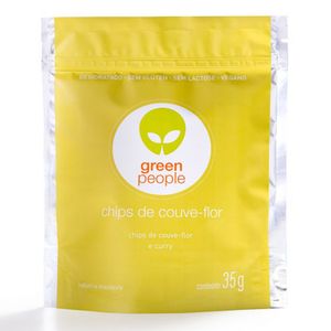Chips de Couve-Flor e Curry Green People 35g