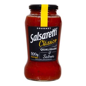 Molho De Tomate Salsaretti Clássico Vidro 500g
