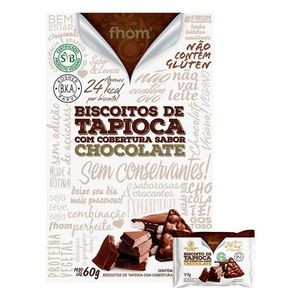 Biscoito de Tapioca com Chocolate Fhom 60g