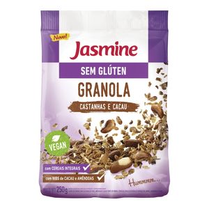 Granola Sem Glúten Castanha e Cacau Jasmine 250g
