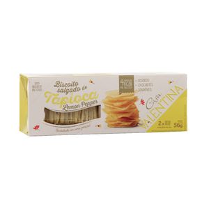 Biscoito salgado de tapioca com lemon pepper Casa Valentina 56g
